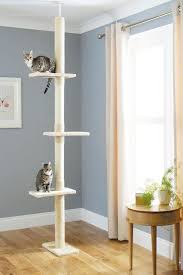 3 Tier Floor To Ceiling Cat Pet Play Climbing Tree Activity Playground Frame