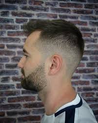 Coupe Homme Degrade Bas Style Americain Avec Une Legere Barbe Par Salon Maxime Coupe Homme Coiffure Homme Style Americain