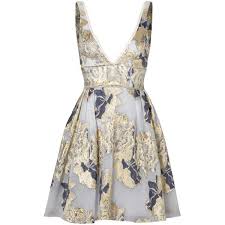 Marchesa Notte Metallic Floral Cocktail Dress 25 Liked On Polyvore Featuring Dresses Vestidos Flora Con Imagenes Vestidos Para Homecoming Moda Estilo Vestidos Coctel