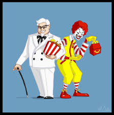 Ronald Mcdonald Vs Colonel Sanders Geek Art And Videos Geektyrant Geek Art Cartoon Art Art