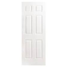 Masonite 30 In X 80 In Textured 6 Panel Hollow Core Primed Composite Interior Door Slab Fixer Upper Prehung Interior Doors Prehung Doors White Interior
