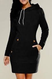 Turn Hooded Sweater Dress With Pockets Hooded Sweater Dress Mini Dress Casual Dresses Casual Winter