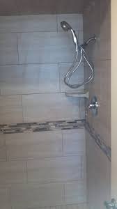 12x24 Tile Shower With Glass Liner Yelp Shower Tile Master Bathroom Renovation Master Bath Shower Tile