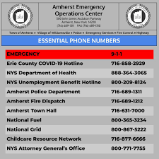 Amherst Police Ny Important Numbers Updated Ny Attorney General S Office Phone Number Added In 2020 Emergency Service Erie County Amherst