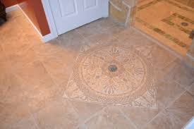 A Beautiful Floor Pattern We Hand Laid Around A Floor Drain Mastertotalremodeling Mtr Beautifulbathrooms Fl Floor Drains Finishing Basement Floor Patterns