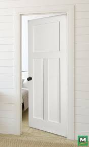 The Three Panel Door From Mastercraft Offers The Look Of A Handcrafted Door With A Design Craftsman Interior Doors Prehung Interior Doors Black Interior Doors