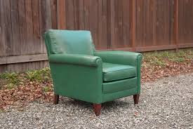 Vintage Green Naugahyde Club Chair Campbell Furniture Shops Inc Green Chair Club Chairs Chair
