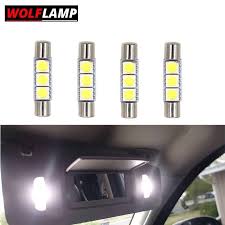 Wolflamp 4x Festoon 29mm Led Interior Bulbs For Car Sun Visor Vanity Mirror Lights Replacement Halogen Lamp Mirror With Lights Halogen Lamp Unique Floor Lamps