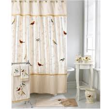 Avanti Gilded Birds Shower Curtain And Bath Accessories Bird Shower Curtain Ivory Curtains Curtains