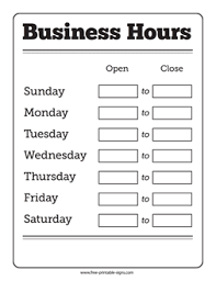 Download This Printable Opening Hours Sign To Display The Hours Of Operation To Your Customers Busines In 2020 Opening Hours Sign Business Hours Sign Store Hours Sign