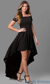 Off The Shoulder Party Dress With High Low Skirt High Low Party Dresses High Low Dresses Casual High Low Dress Formal