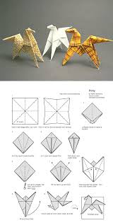 Origami Pferd Cheval A Origami Horse Origami Easy Origami Diagrams
