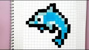 Pixel Art Dauphin Pixel Art Dauphin Pixel Art Pokemon Coloriage Pixel Art