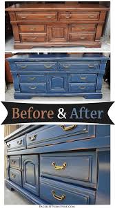 Distressed Denim Blue Dresser Before After Furniture Rehab Diy Furniture Rehab Blue Dresser