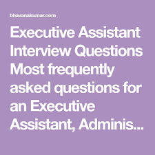 Executive Assistant Interview Questions Most Frequently Asked Questions For An Executive Assista Interview Questions This Or That Questions Executive Assistant