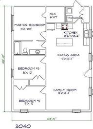 30x40 Barndominium Floor Plans Barndominium Floor Plans 30x40 House Plans House Floor Plans