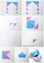 Shark Cootie Catcher Origami For Kids 공예 유치원 아이디어 손 인형