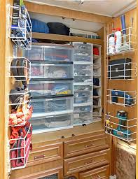 Storage Solutions To Revolutionize Your Rv Camper Organization Travel Trailers Rv Storage Solutions Camper Storage