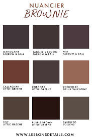 Nuancier Brownie Les Bons Details Nuancier Palette Peinture Peinture Marron