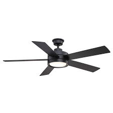 Home Decorators Collection Baxtan 56 In Led Matte Black Ceiling Fan With Light And Remote Control Black Ceiling Fan Ceiling Fan With Light Modern Ceiling Fan