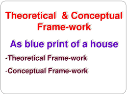 Conceptual And Theoretical Framework Conceptual Framework Conceptual Framework