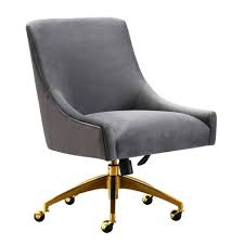 Marlowe Grey Office Swivel Chair Modern Office Chair Upholstered Office Chair Swivel Office Chair