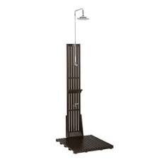Shop Allen Roth Dark Brown Outdoor Shower At Lowes Com Outdoor Shower Lowes Home Improvements Small Pool