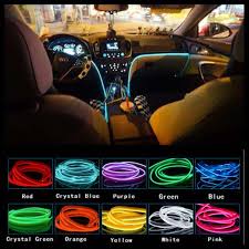 Online Shop Jingxiangfeng 5m Car Decorative Lights Driving At Night Ambient Light El Cold Light Line Diy Decorat Car Interior Diy Car Accesories Car Assesories