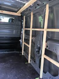 Carpentry Van Fitout Phase 2 Frame Out The Walls And Roof Van Shelving Van Campervan Interior