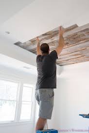 A Full Tutorial For Our Reclaimed Weathered Wood Ceiling Alabaster Walls Sherwin Williams Barnwood Gray G Wood Ceilings Remodel Bedroom Master Bedroom Remodel