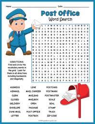 At The Post Office Word Search Fun By Puzzles To Print Tpt Office Word Language Arts Lessons Teaching Vocabulary