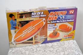 Moving Men 7 3 1 2 Diameter Set Of 8 Orange Furniture Sliders As Seen On Tv Telebrands Furniture Sliders Orange Furniture Sliders
