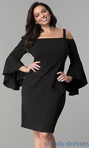 Off The Shoulder Bell Sleeve Plus Size Party Dress Plus Size Party Dresses Plus Size Outfits Sleek Dress