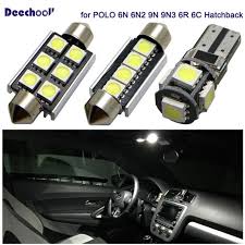 12pcs Canbus Car Led Lights Bulb For Volkswagen Vw Polo 6n 6n2 9n 9n3 6r 95 Error Free Led Interior Lighting Map Dome Lig Car Led Lights Dome Lighting Car Led
