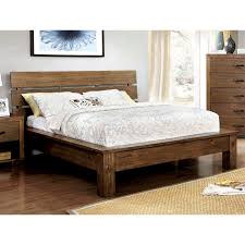 Furniture Of America Cervantes Plank Bed Size Queen In 2019 Furniture Platform Bed Home