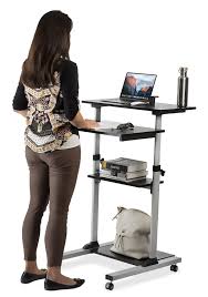 Mount It Mobile Stand Up Desk Height Adjustable Computer Work Station Rolling Presentation Cart Mi 7940 Stand Up Desk Stand Up Desk Adjustable Height Desk Desk