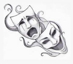 Dessin Masque Pleure Rire Blackandwhite Crayon Rire Pleurer Mask Dessin Dessin Visage Joker Dessin