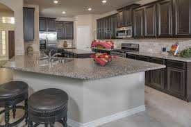 Dark Cabinet Granite Kitchen Dr Horton Model Home In Clements Ranch Tx Dr Horton Homes Horton Homes Dark Kitchen Cabinets