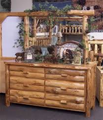 Amish Rustic Pine Log Six Drawer Dresser Amish Dressers 41124 Log Furniture Furniture Log Furniture Plans