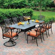 Grand Tuscany Dining Patio Furniture Dining Set Cast Aluminum Patio Furniture Outdoor Porch Furniture
