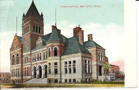 1908 The Post Office In Bay City Mi Michigan Pc Bay City Bay City Michigan Bay County