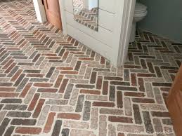 Herringbone Brick Paver Floor Brick Tiles Bathroom Brick Tiles Brick Look Tile