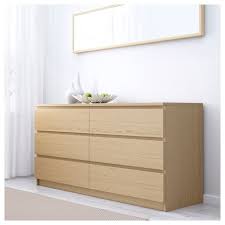 Malm Commode 6 Tiroirs Plaque Chene Blanchi 160x78 Cm Ikea Yashiki Komoda Idei Ikea Spalnya Iz Duba