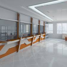 Bank Interior Scene 3d Fbx Interior Home Home Decor
