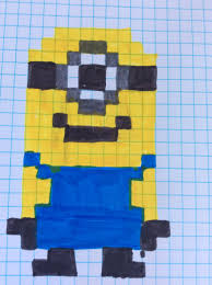 Pixel Art Minion Pixel Art Art Drawings Simple Art Drawings