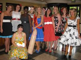 Vintage Hen Party Night Fancy Dress Theme Idea Lovely Fancy Dress Theme Ideas 90s Theme Party Outfit Fancy Dress