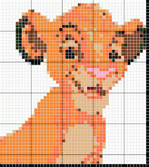 Simba The Lion King Perler Bead Pattern Avec Images Dessin Petit Carreau Coloriage Pixel Le Roi Lion