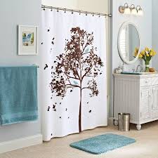 Better Homes Gardens Farley Tree Fabric Shower Curtain Brown Walmart Com Bathroom Themes Tree Shower Curtains Christmas Shower Curtains