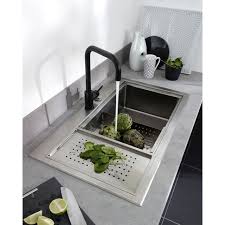 Evier Inox A Encastrer Paniers Inox Cobalt Castorama Evier Cuisine Inox Eviers Cuisine Petite Cuisine Moderne