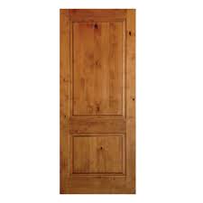 Krosswood Doors 28 In X 80 In 2 Panel Square Top Solid Wood Core Rustic Knotty Alder Left Hand Single Prehung Interior Door Kw 305 2468 Lh The Home Depot Wood Doors Interior Prehung Interior Doors